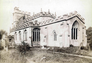 Totternhoe church from the south-east about 1900 [X325-146-11]